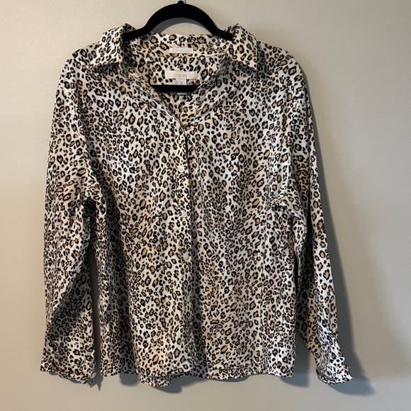 Chico's Tops - Chico’s No-Iron Cheetah Blouse